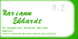 mariann ekhardt business card